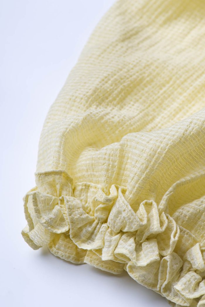 Structure tencel midi dress with ruffle at shoulder - 图片 5