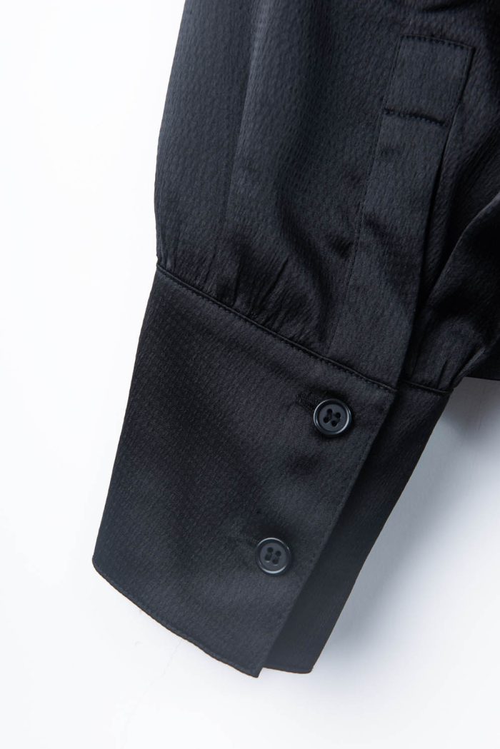 Satin with elastane classic women shirt - 图片 5