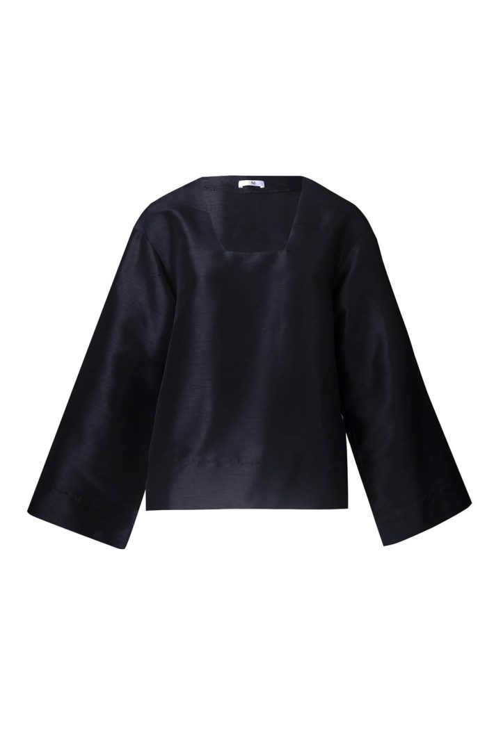 Recycled polyester long sleeve blouse