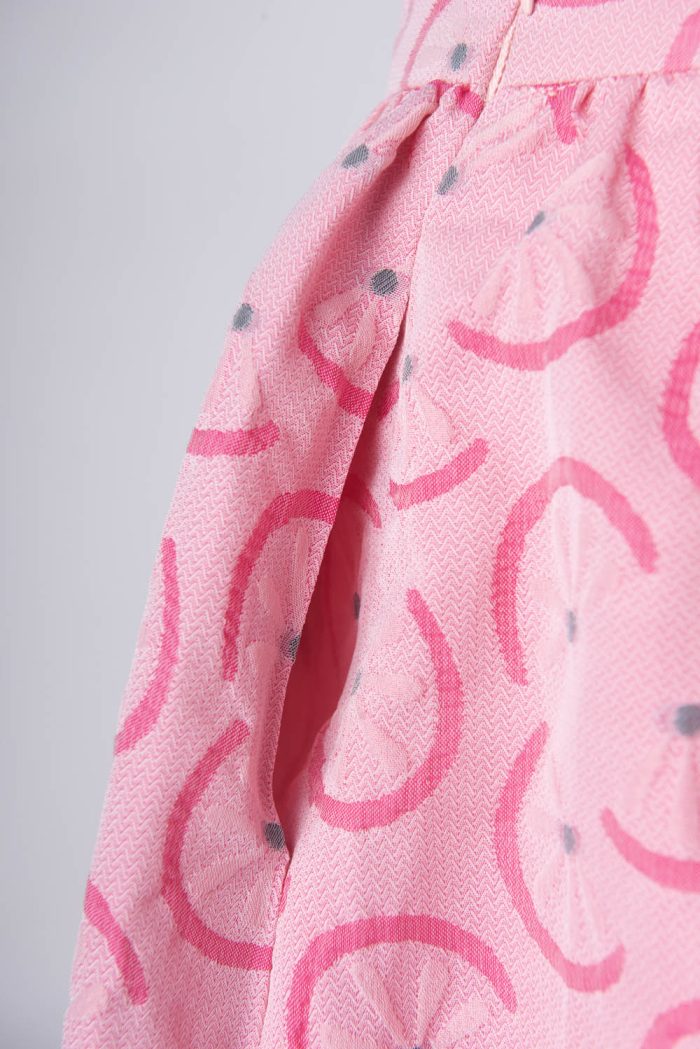 Volume pink jacquard skirt - 图片 5
