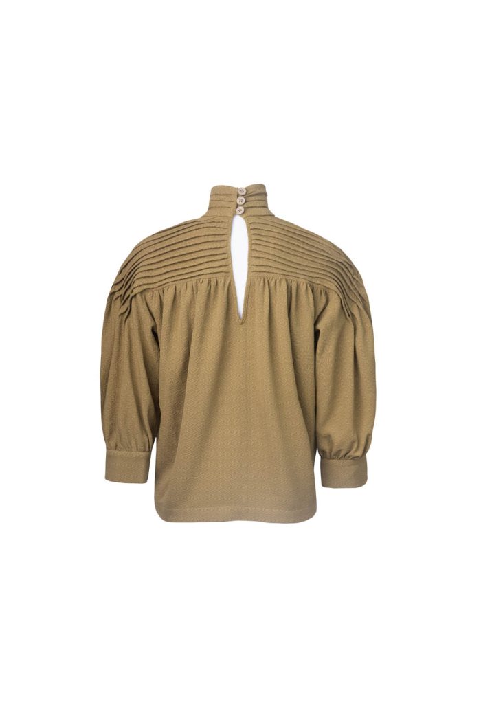 Pleated blouse long sleeve - 图片 3