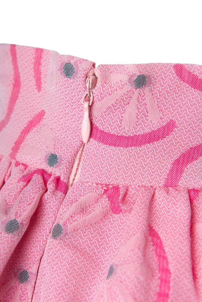Volume pink jacquard skirt - 图片 4