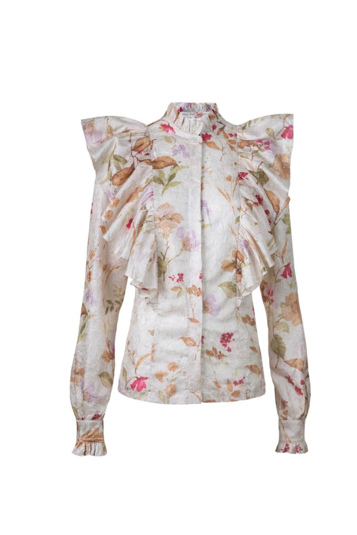 Printed long sleeve shirt women