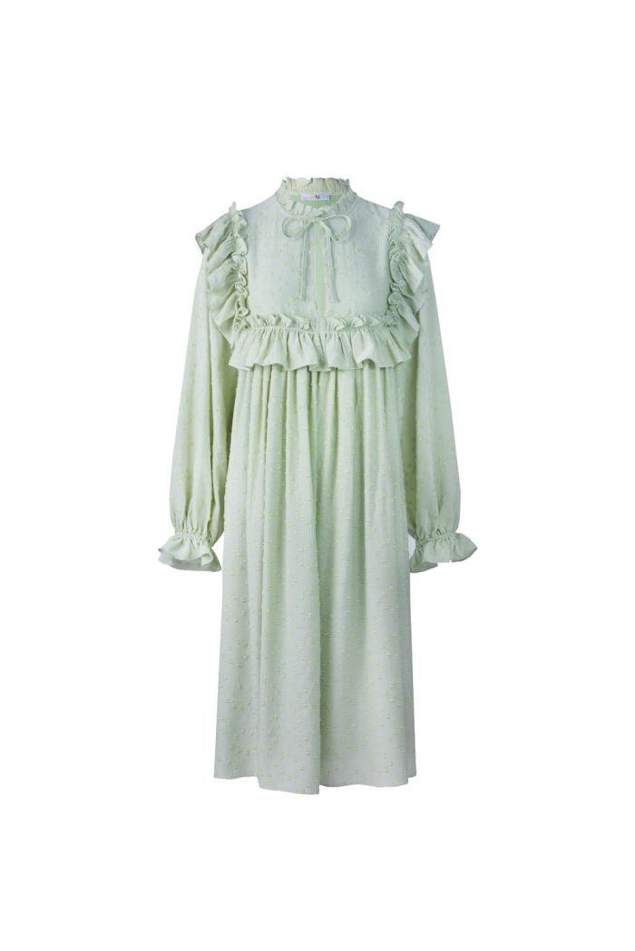 Ecovero viscose structured maxi dress
