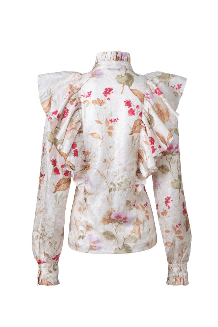 Printed long sleeve shirt women - 图片 3