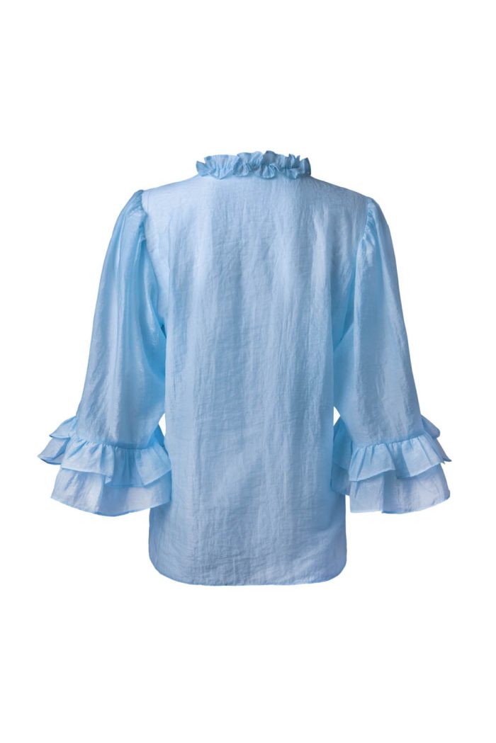 sustainable tencel shirt with frll details - 图片 3
