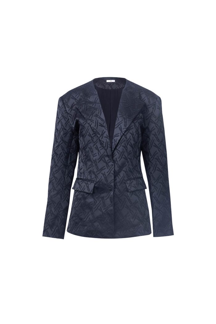 Jacquard single breasted blazer