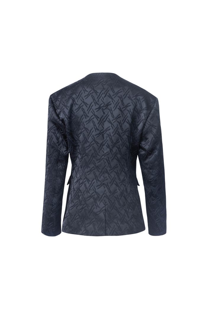 Jacquard single breasted blazer - 图片 3