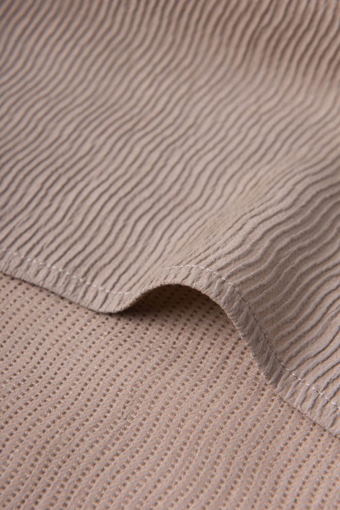 Structured polyester round neck blouse - 图片 5