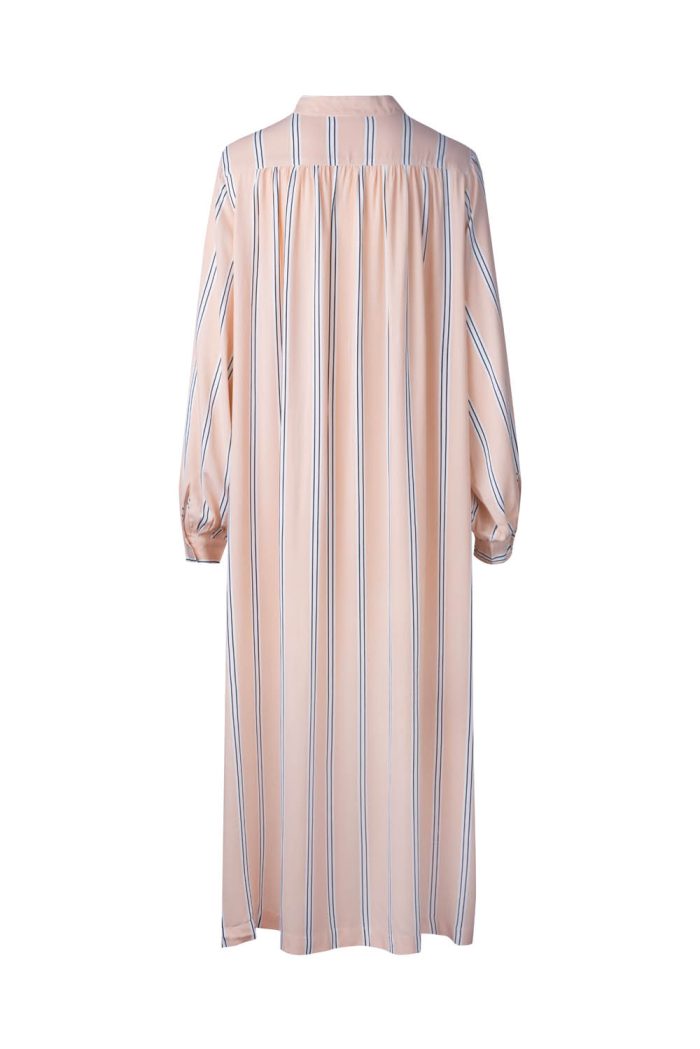 Ecovero crepe maxi dress with bow at neck - 图片 3
