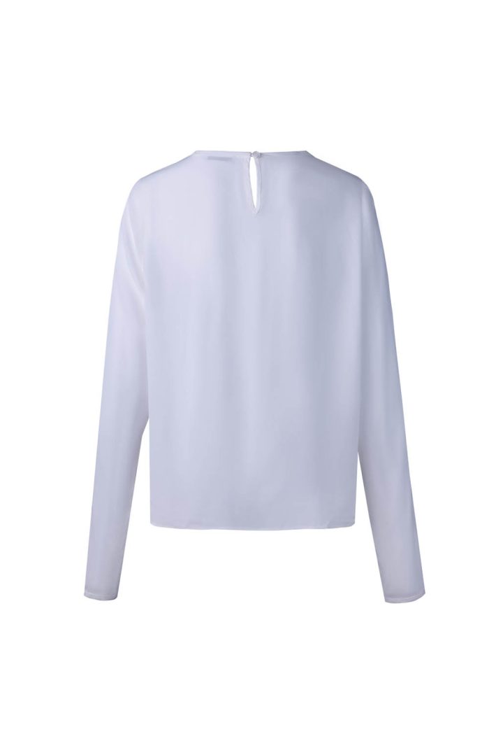 Ecovero viscose long sleeve round neck blouse - 图片 3