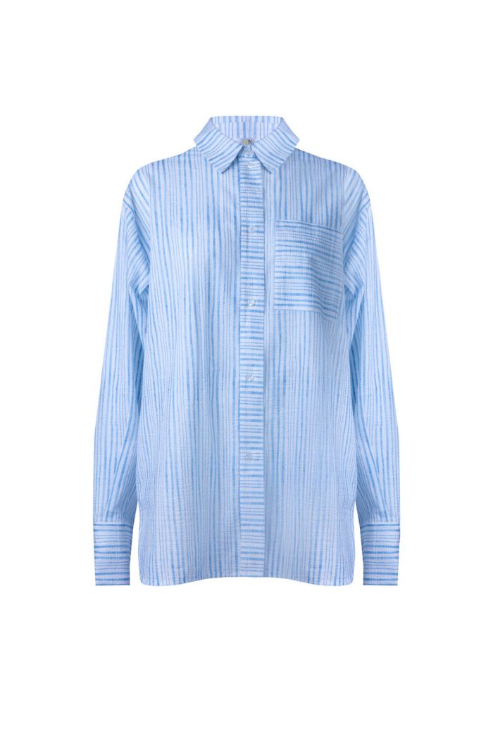 Digital stripe print shirt