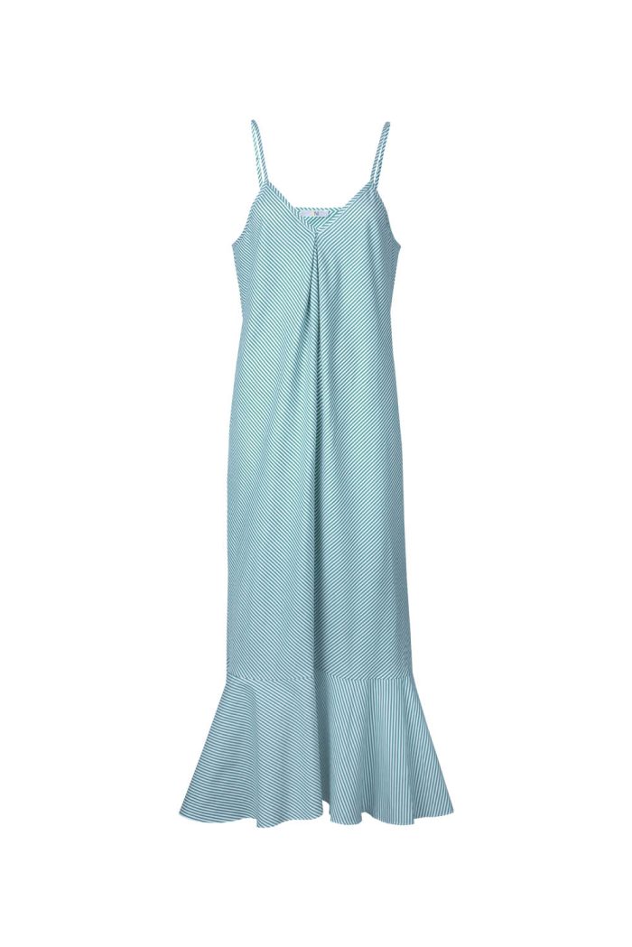 Cotton stripe slip dress