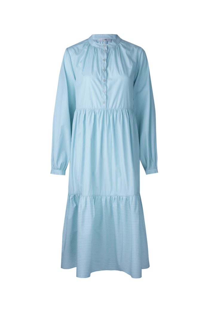 Cotton stripe maxi dress