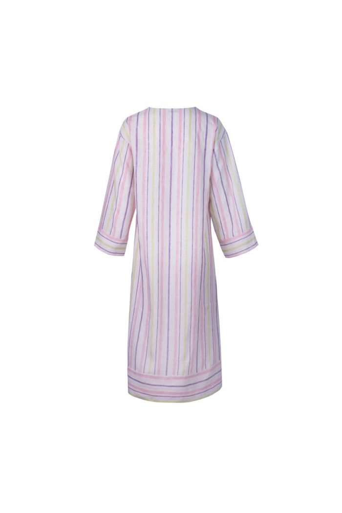 Striped maxi linen dress - 图片 3