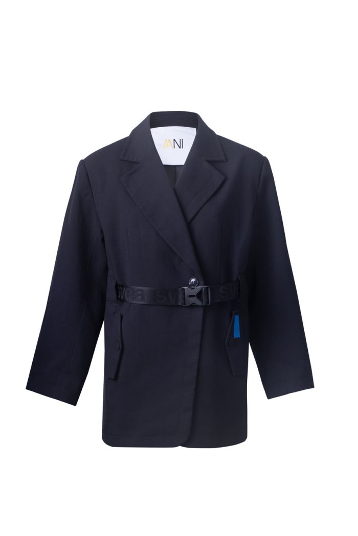 Casual blazer with elastane